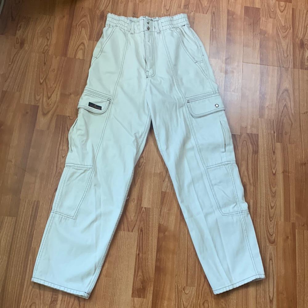 Cream Color BDG Cargo Skate Pants